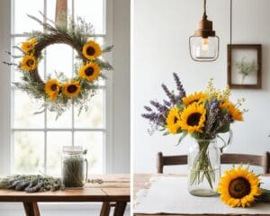 Ideas de decoración con flores frescas y secas