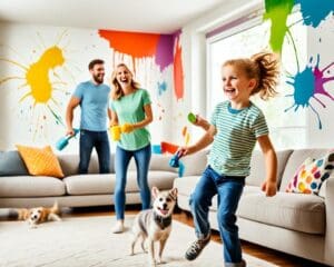 Pintura lavable: perfecta para hogares con niños y mascotas