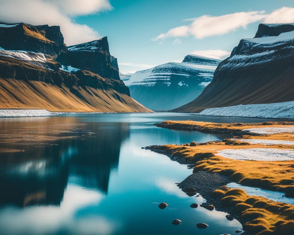 paisajes de los fiordos islandeses