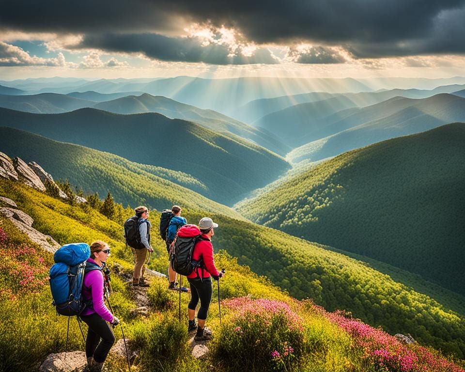 senderismo en la naturaleza de Georgia