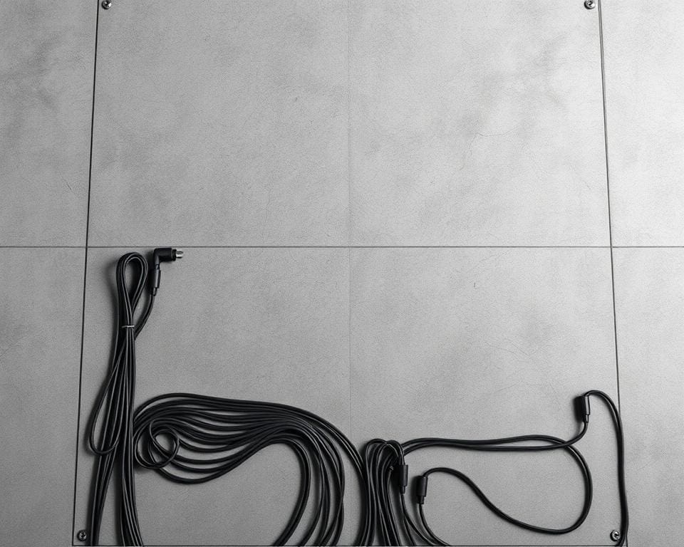 gestión de cables en suelos elevados