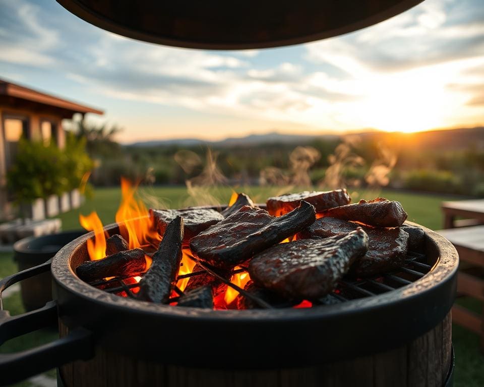 barbacoa de carbón