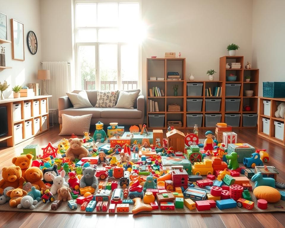 ¿Cómo organizar juguetes en un piso familiar?