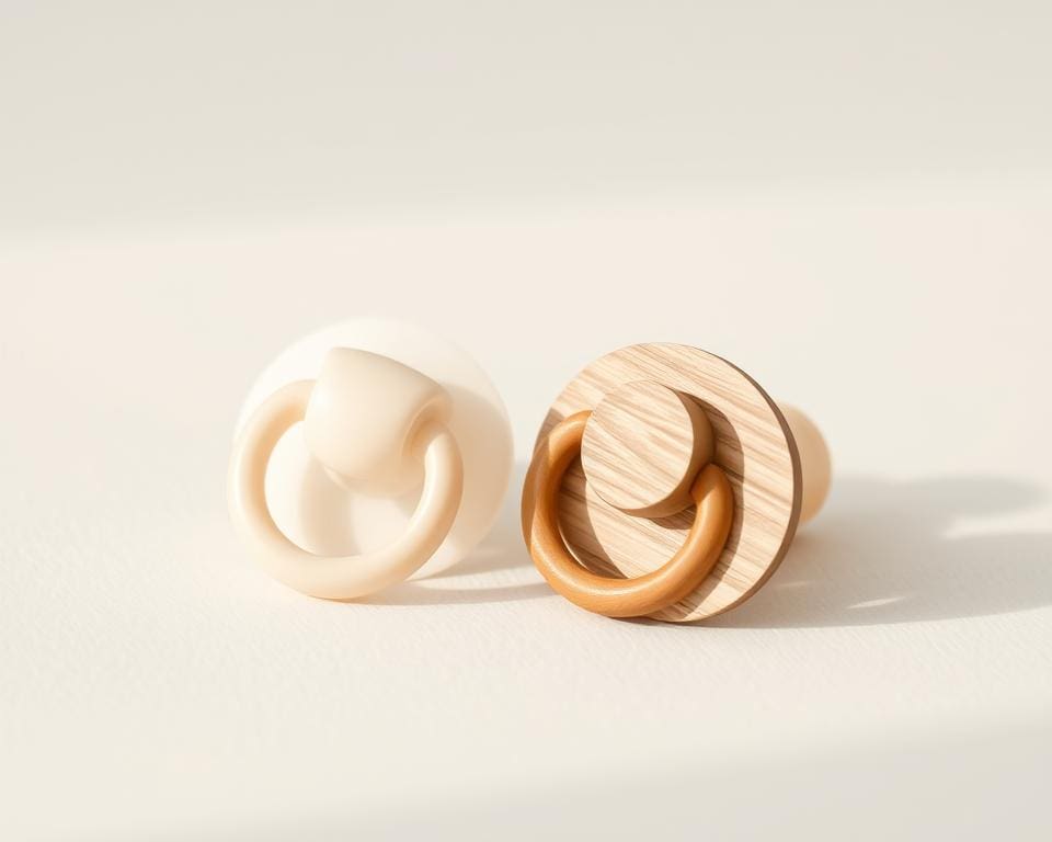 ¿Es mejor un chupetero de silicona o de madera natural?