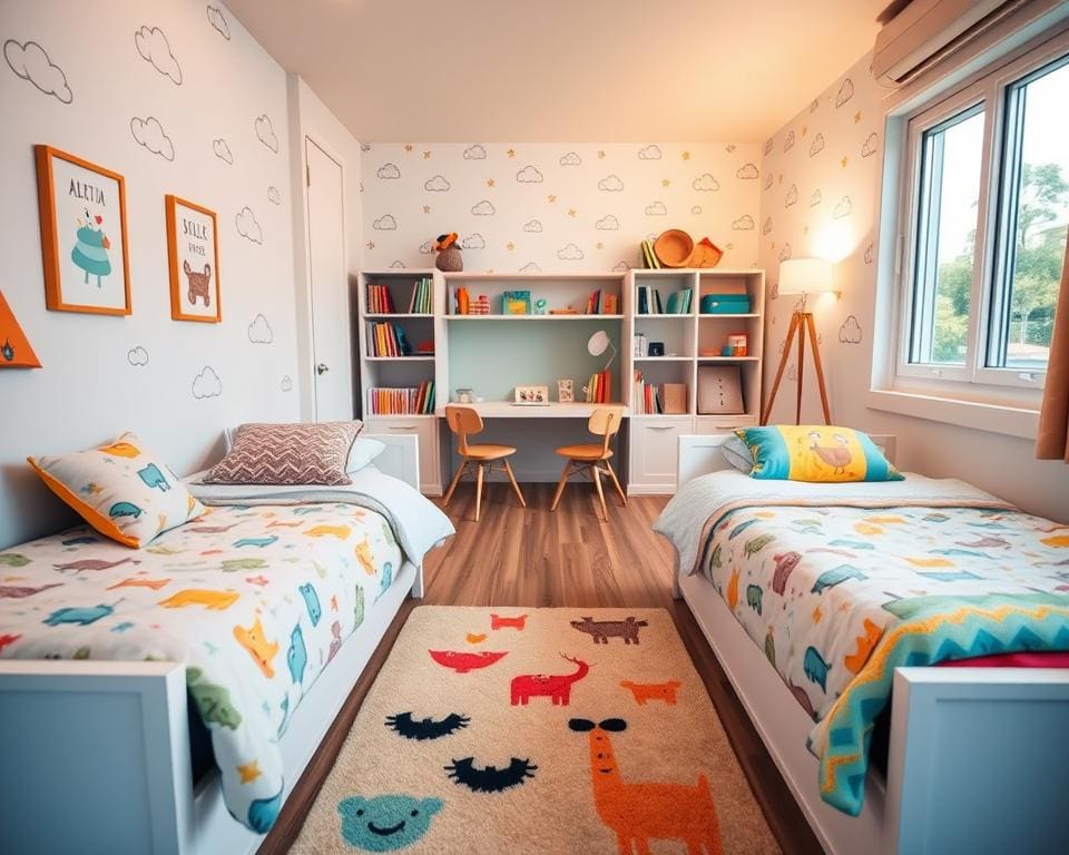¿Cómo organizar una habitación para dos niños?