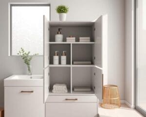 ¿Qué mueble de baño ahorra más espacio?