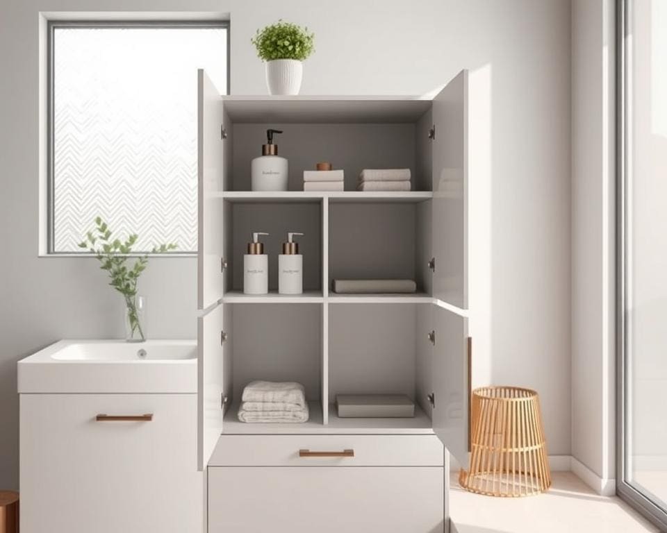 ¿Qué mueble de baño ahorra más espacio?